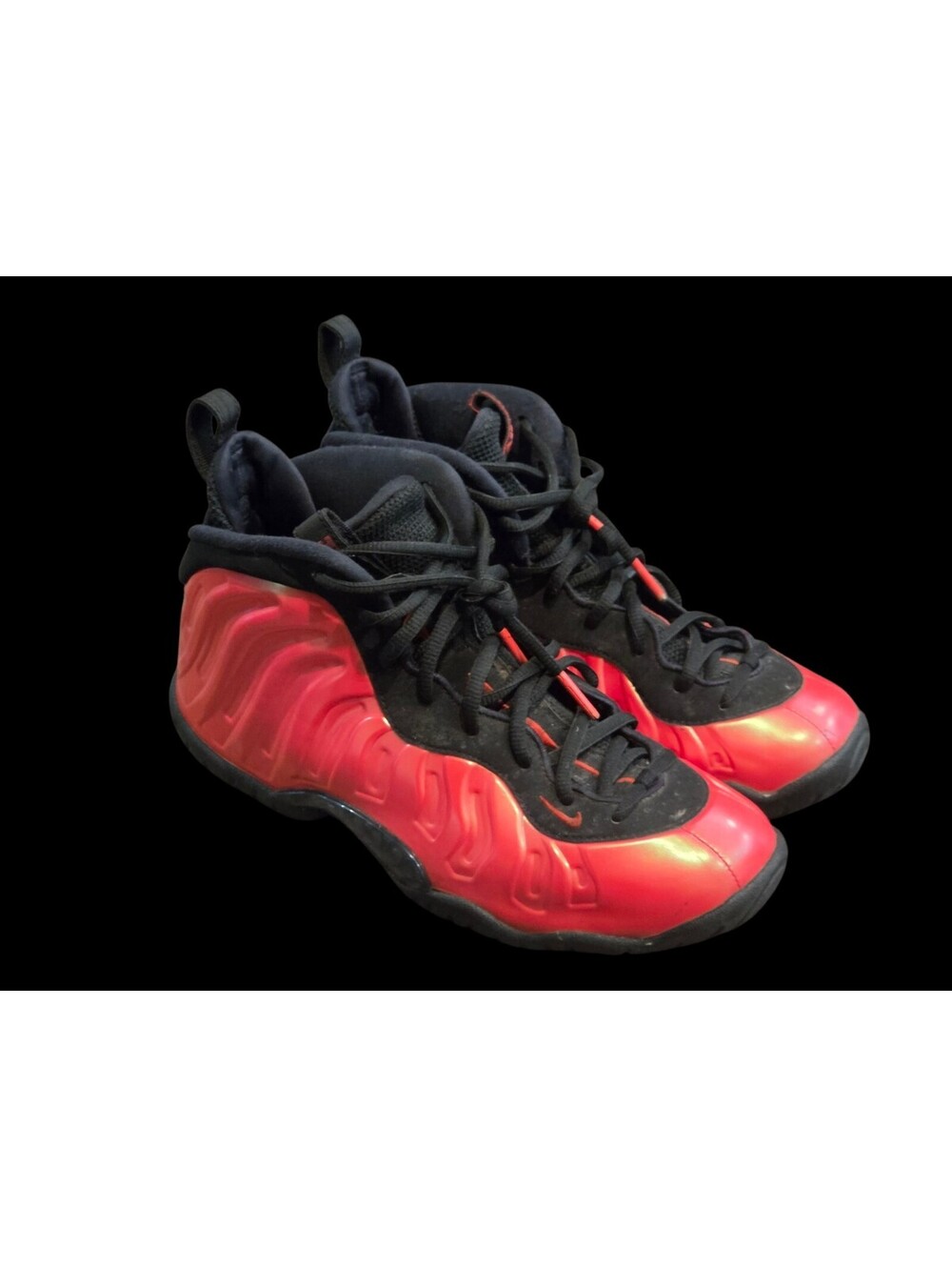 GUC Boys Nike Air Foamposite One Shoes 644791-603 "Habanero Red" Size 6y (A10)